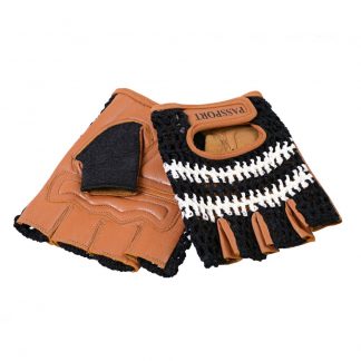 Passport Crochet Back Cycling Mitts - Black