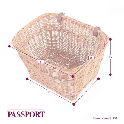 Passport Rectangular Wicker Basket dimensions